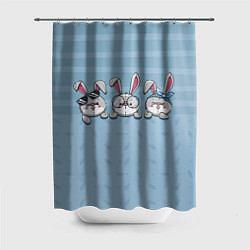 Шторка для ванной Зайки-кролики