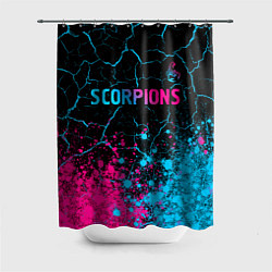 Шторка для ванной Scorpions - neon gradient: символ сверху