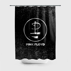 Шторка для ванной Pink Floyd с потертостями на темном фоне