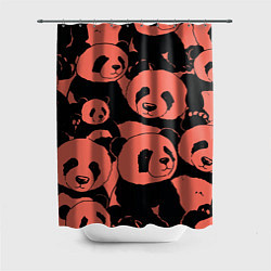 Шторка для ванной С красными пандами