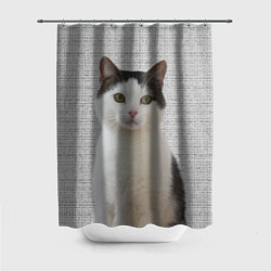 Шторка для ванной Задумчивый котик