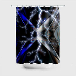 Шторка для душа Молния в космосе, цвет: 3D-принт
