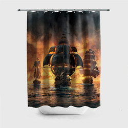 Шторка для душа Skull & Bones, цвет: 3D-принт