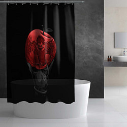 Шторка для душа Рюк и красное яблоко, цвет: 3D-принт — фото 2
