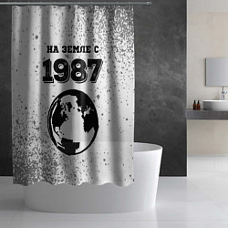 Шторка для душа На Земле с 1987: краска на светлом, цвет: 3D-принт — фото 2