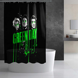 Шторка для душа Green day paint, цвет: 3D-принт — фото 2