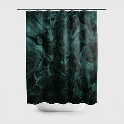 Шторка для душа Тёмно-синий водянистый туман, цвет: 3D-принт