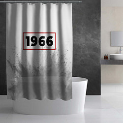 Шторка для душа 1966 - в красной рамке на светлом, цвет: 3D-принт — фото 2