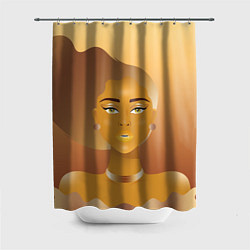 Шторка для душа Golden girl, цвет: 3D-принт