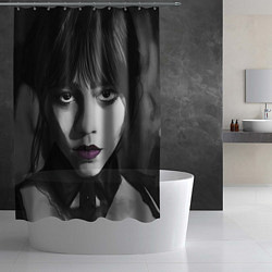 Шторка для душа Уэнсдэй: рисунок, цвет: 3D-принт — фото 2