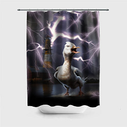 Шторка для душа Беспокойная утка, цвет: 3D-принт