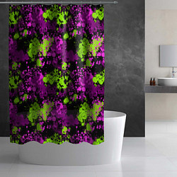 Шторка для душа Брызги и кляксы, цвет: 3D-принт — фото 2