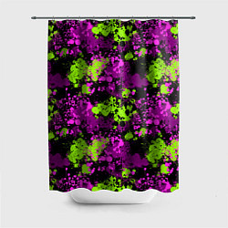 Шторка для душа Брызги и кляксы, цвет: 3D-принт