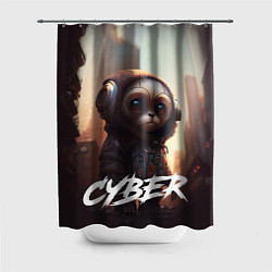 Шторка для ванной Cyber animal