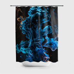 Шторка для душа Клубы голубого дыма, цвет: 3D-принт