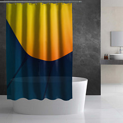 Шторка для душа Двойной цвет: жёлтый и синий, цвет: 3D-принт — фото 2