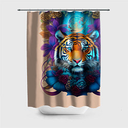 Шторка для душа Tiger tattoo - irezumi - art, цвет: 3D-принт