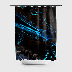 Шторка для душа Digital space abstraction, цвет: 3D-принт