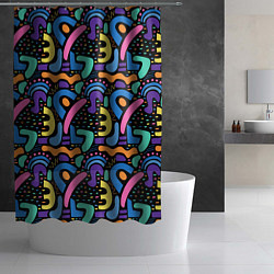 Шторка для душа Multicolored texture pattern, цвет: 3D-принт — фото 2