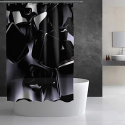 Шторка для душа Хромированные кубы, цвет: 3D-принт — фото 2