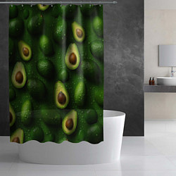 Шторка для душа Сочная текстура из авокадо, цвет: 3D-принт — фото 2