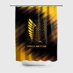 Шторка для душа Attack on Titan - gold gradient, цвет: 3D-принт