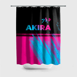 Шторка для душа Akira - neon gradient: символ сверху, цвет: 3D-принт