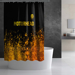 Шторка для душа Motorhead - gold gradient: символ сверху, цвет: 3D-принт — фото 2