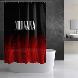 Шторка для душа Nirvana red plasma, цвет: 3D-принт — фото 2