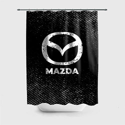 Шторка для ванной Mazda с потертостями на темном фоне