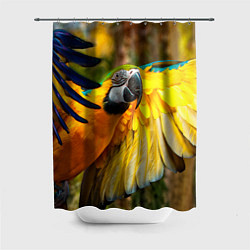 Шторка для душа Взлёт попугая, цвет: 3D-принт