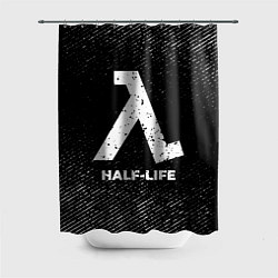 Шторка для душа Half-Life с потертостями на темном фоне, цвет: 3D-принт