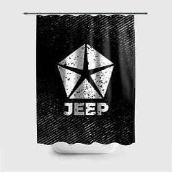 Шторка для душа Jeep с потертостями на темном фоне, цвет: 3D-принт