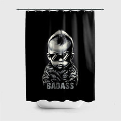 Шторка для душа Badass, цвет: 3D-принт