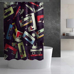 Шторка для душа Кассета 90-е, цвет: 3D-принт — фото 2