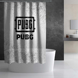 Шторка для душа PUBG с потертостями на светлом фоне, цвет: 3D-принт — фото 2