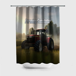 Шторка для ванной Farming Simulator - Красный трактор