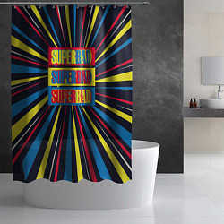 Шторка для душа Супер плохой, цвет: 3D-принт — фото 2