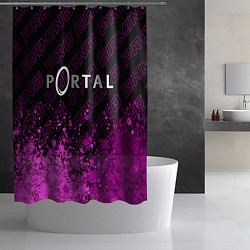 Шторка для душа Portal pro gaming: символ сверху, цвет: 3D-принт — фото 2