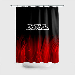 Шторка для душа Eagles red plasma, цвет: 3D-принт