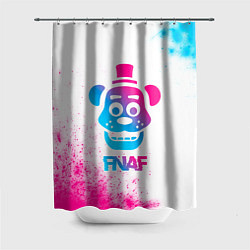 Шторка для душа FNAF neon gradient style, цвет: 3D-принт