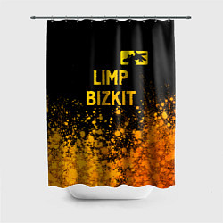 Шторка для ванной Limp Bizkit - gold gradient: символ сверху