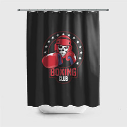 Шторка для душа Boxing club - боксёр, цвет: 3D-принт
