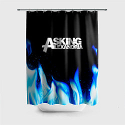 Шторка для ванной Asking Alexandria blue fire