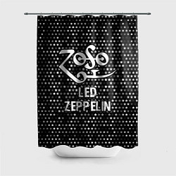 Шторка для ванной Led Zeppelin glitch на темном фоне