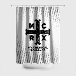 Шторка для ванной My Chemical Romance с потертостями на светлом фоне