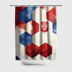 Шторка для ванной Большие плиты герб России