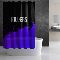 Шторка для душа The Killers purple grunge, цвет: 3D-принт — фото 2
