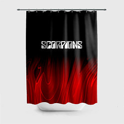 Шторка для душа Scorpions red plasma, цвет: 3D-принт