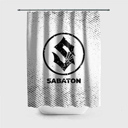 Шторка для ванной Sabaton с потертостями на светлом фоне